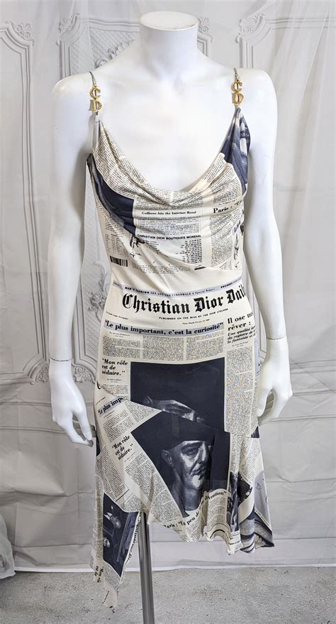 john galliano dior newspaper dress|John Galliano partner.